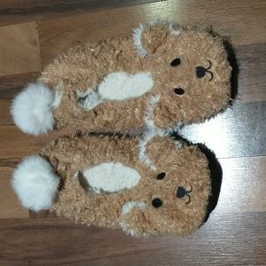 Fuzzy women's animal slippers